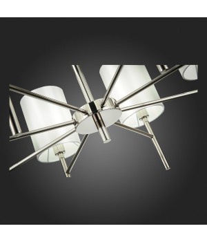 SLE107303-08 Светильник подвесной Никель/Белый E14 8*40W NOIA-foto9