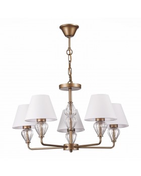 SLE107423-05 Люстра подвесная Золотистый/Белый E14 5*60W DALIDA-foto2