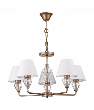 SLE107423-05 Люстра подвесная Золотистый/Белый E14 5*60W DALIDA-foto2