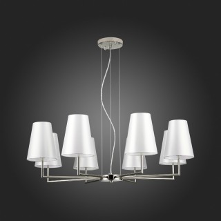 SLE105903-08 Светильник подвесной Никель/Белый E14 8*40W BELLINO-foto8