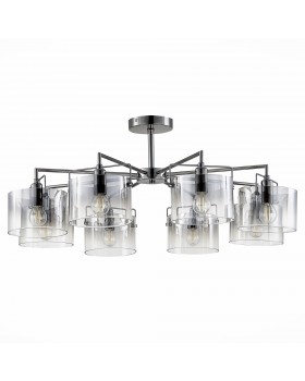 SLE155602-08 Люстра потолочная Хром/Дымчатый E14 8*40W NOSTA-foto2