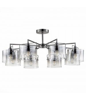 SLE155602-08 Люстра потолочная Хром/Дымчатый E14 8*40W NOSTA-foto2