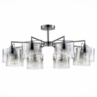 SLE155602-08 Люстра потолочная Хром/Дымчатый E14 8*40W NOSTA-foto2