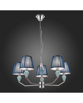 SLE1116-103-05 Люстра подвесная Хром/Голубой E14 5*40W BALNEA-foto5
