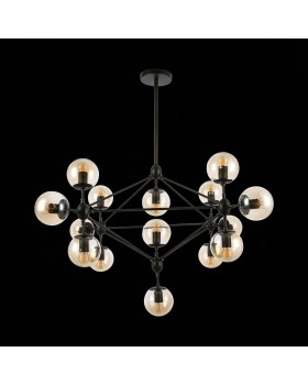 SLE154903-15 Люстра подвесная Черный/Янтарный E27 15*40W LACOTTA-foto4