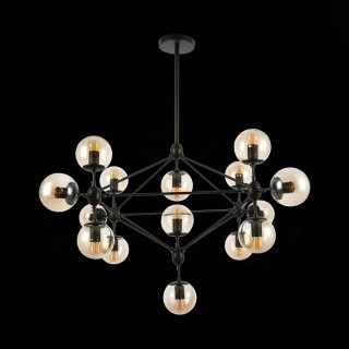 SLE154903-15 Люстра подвесная Черный/Янтарный E27 15*40W LACOTTA-foto4