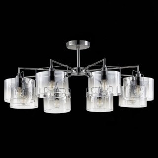 SLE155602-08 Люстра потолочная Хром/Дымчатый E14 8*40W NOSTA-foto5