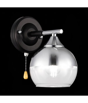 SLE106501-01 Светильник настенный Черный, Хром/Хром, Прозрачный E27 1*60W GOCIA-foto5