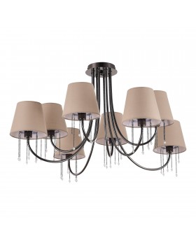 SLE1118-802-08 Светильник потолочный Черный хром/Бежевый E14 8*40W ALLURIA-foto2