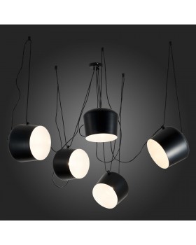 SLE120643-05 Светильник подвесной Черный/Черный E27 5*40W TRIESTE-foto5