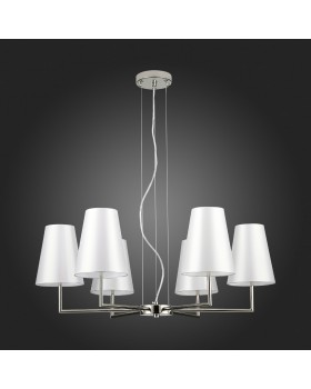 SLE105903-06 Светильник подвесной Никель/Белый E14 6*40W BELLINO-foto8