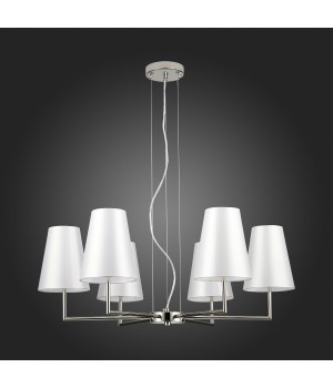 SLE105903-06 Светильник подвесной Никель/Белый E14 6*40W BELLINO-foto8
