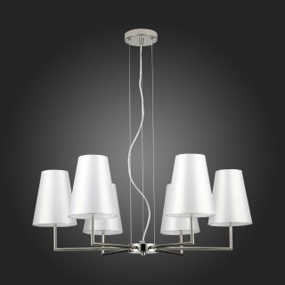 SLE105903-06 Светильник подвесной Никель/Белый E14 6*40W BELLINO-foto8