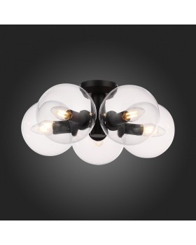 SL424.402.05 Люстра потолочная Черный/Прозрачный E14 5*40W ROSELLO-foto7