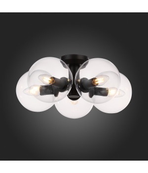 SL424.402.05 Люстра потолочная Черный/Прозрачный E14 5*40W ROSELLO-foto7