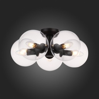 SL424.402.05 Люстра потолочная Черный/Прозрачный E14 5*40W ROSELLO-foto7