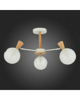 SLE220702-03 Люстра потолочная Белый, Светлое дерево/Белый E14 3*40W CATANIA-foto8