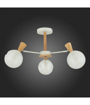 SLE220702-03 Люстра потолочная Белый, Светлое дерево/Белый E14 3*40W CATANIA-foto8