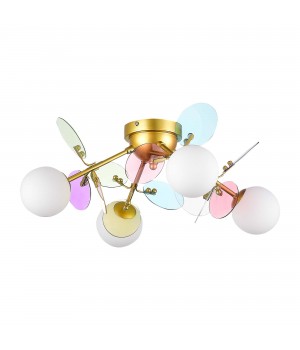 SLE2502-202-04 Люстра потолочная Золотистый/Разноцветный G9 4*5W VOLA-foto2