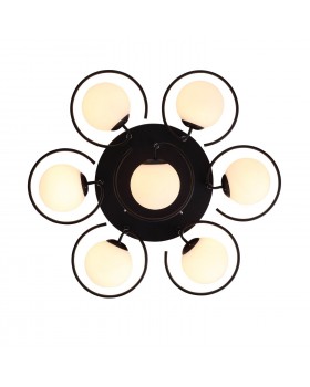 SL418.402.07 Люстра потолочная Черный/Белый E27 7*60W GALIO-foto3