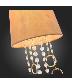 SL1138.203.01 Подвес Французское золото/Бежевый, Прозрачный E14 1*40W MEDDO-foto9