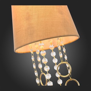 SL1138.203.01 Подвес Французское золото/Бежевый, Прозрачный E14 1*40W MEDDO-foto9