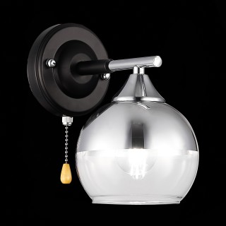 SLE106501-01 Светильник настенный Черный, Хром/Хром, Прозрачный E27 1*60W GOCIA-foto3