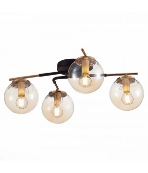 SLE106902-04 Люстра потолочная Черный/Янтарный E14 4*40W LITERNO-foto3