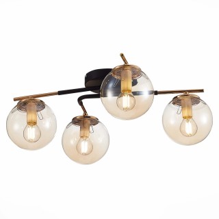 SLE106902-04 Люстра потолочная Черный/Янтарный E14 4*40W LITERNO-foto3