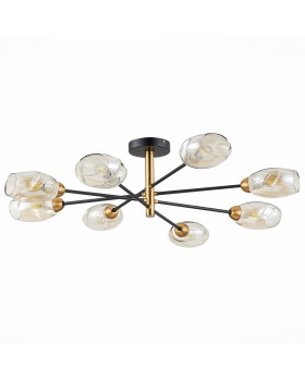 SLE155502-08 Люстра потолочная Черный, Латунь/Янтарный E14 8*40W GLOA-foto2