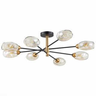 SLE155502-08 Люстра потолочная Черный, Латунь/Янтарный E14 8*40W GLOA-foto2