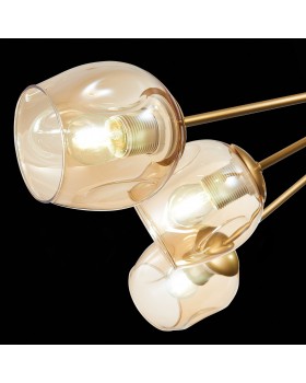 SLE155412-10 Люстра потолочная Золотистый/Янтарный E27 10*60W PALLO-foto6