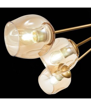 SLE155412-10 Люстра потолочная Золотистый/Янтарный E27 10*60W PALLO-foto6