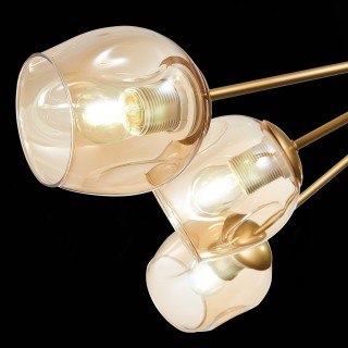 SLE155412-10 Люстра потолочная Золотистый/Янтарный E27 10*60W PALLO-foto6