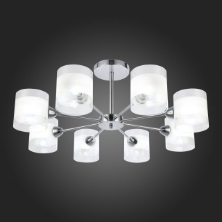 SLE102802-08 Люстра потолочная Хром/Прозрачный, Белый E14 8*40W MIENTO-foto7