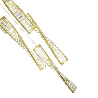 SL6205.303.05 Светильник подвесной ST-Luce Латунь/Прозрачный LED 1*55W 3000K ELICA-foto3