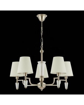 SLE105503-05 Люстра подвесная Никель/Белый E14 5*40W REIMO-foto8