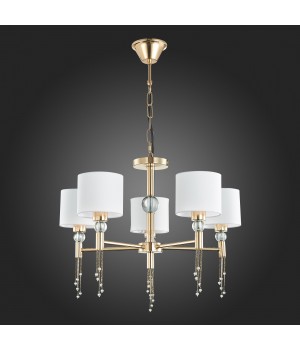 SLE105153-05 Светильник подвесной Золотистый/Белый E27 5*60W PRIMMA-foto8
