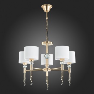 SLE105153-05 Светильник подвесной Золотистый/Белый E27 5*60W PRIMMA-foto8