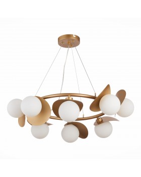 SLE220503-08 Люстра подвесная Золотистый/Белый G9 8*5W BOLZANO-foto2