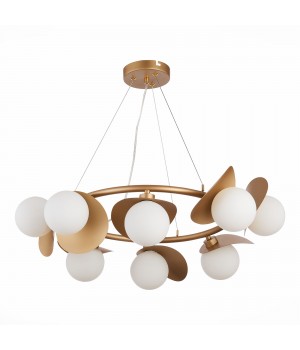 SLE220503-08 Люстра подвесная Золотистый/Белый G9 8*5W BOLZANO-foto2