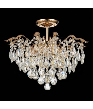 SLE160202-06 Светильник потолочный Французское золото/Прозрачный E27 6*60W KRISTO-foto12