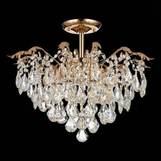 SLE160202-06 Светильник потолочный Французское золото/Прозрачный E27 6*60W KRISTO-foto12