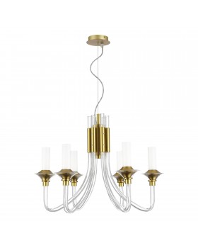 SL1241.203.06 Люстра подвесная ST-Luce Золотистый/Белый E14 6*40W VETRANO-foto2