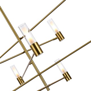 SL1239.303.10 Люстра потолочная ST-Luce Латунь/Белый, Прозрачный G9 10*5W 4000K VITRA-foto3