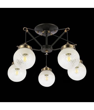 SLE110302-05 Светильник подвесной Черный, Бронза/Прозрачный, Белый E27 5*60W STRICCE-foto5