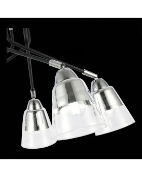 SLE102902-05 Люстра потолочная Черный, Хром/Прозрачный E27 5*40W LIRINO-foto6