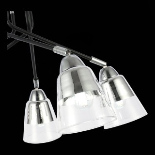 SLE102902-05 Люстра потолочная Черный, Хром/Прозрачный E27 5*40W LIRINO-foto6