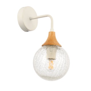 SLE109501-01 Светильник настенный Белый, Светлое дерево/Прозрачный E14 1*60W LIONE-foto2