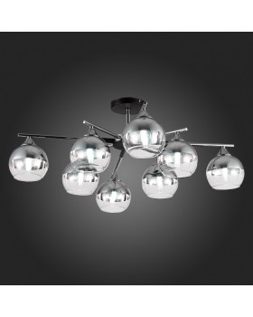 SLE106502-08 Светильник потолочный Черный, Хром/Хром, Прозрачный E27 8*60W GOCIA-foto7